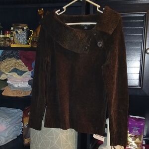 Designers Originals Chocolate Brown Cowl Neck Sweater